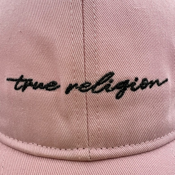 TRUE RELIGION UNISEX CAP/HAT, THE COLOR IS "PINK/GREY,” ADJUSTABLE BACK STRAP - Picture 5 of 8